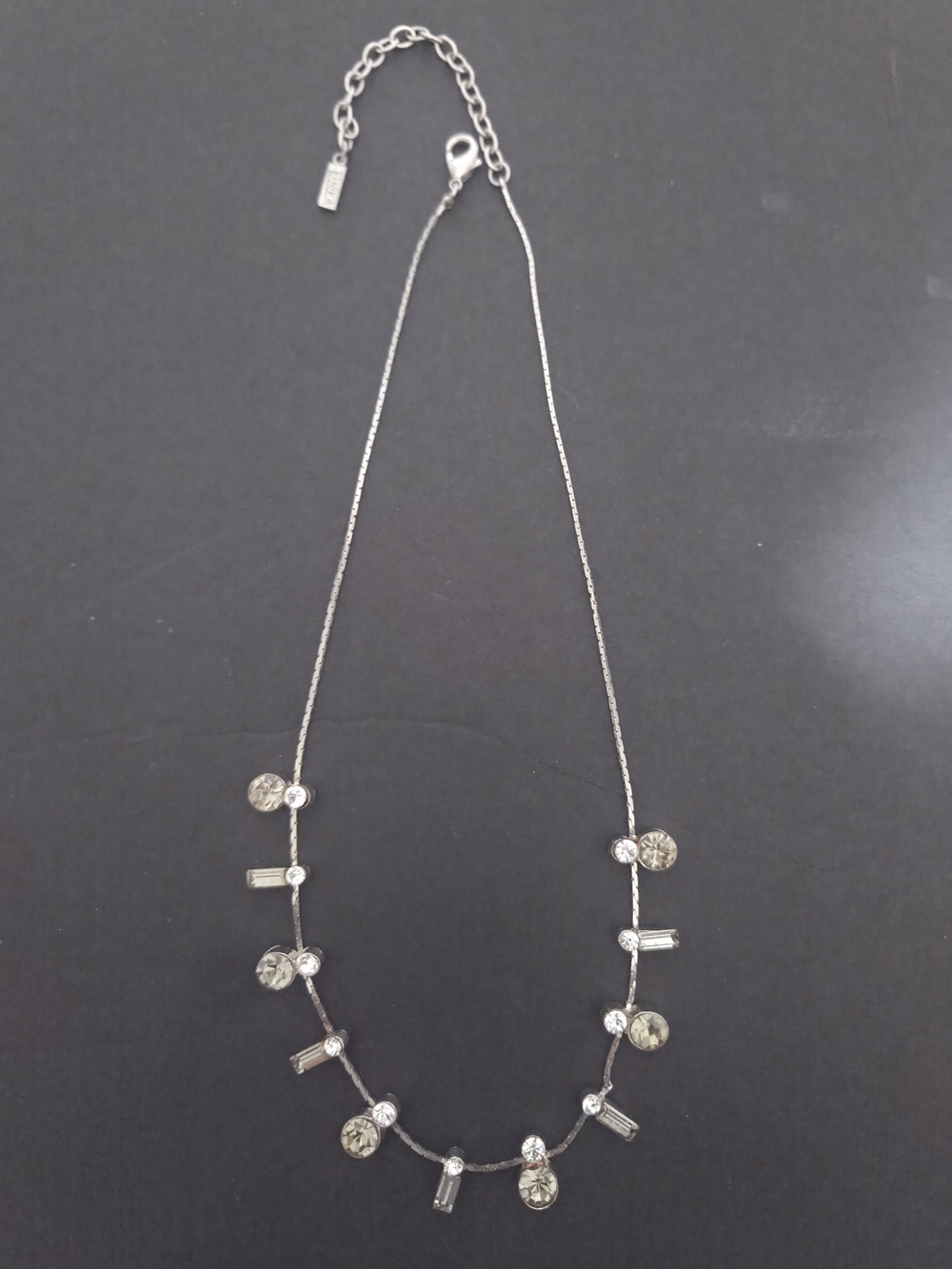 Etnika Silver-Tone Crystal Station Necklace - Women Jewelry